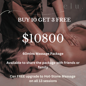 60mins Massage Sessions BUY 10 GET 3 FREE