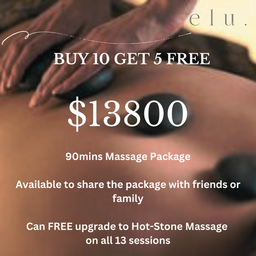 90mins Massage BUY 10 GET 3 FREE